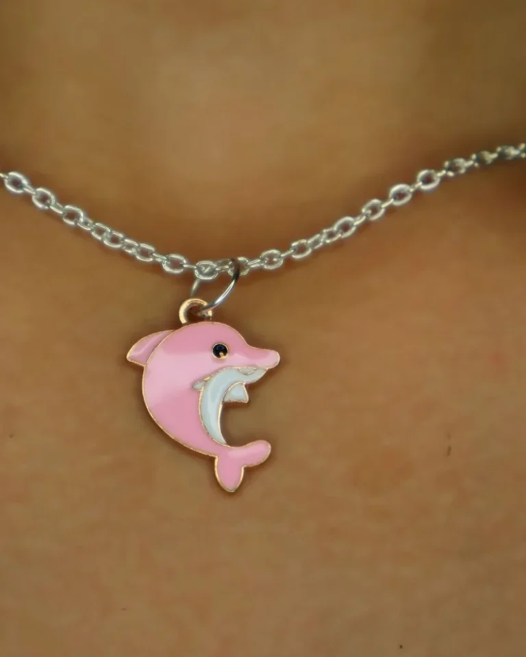 Dolphin charm pendant for girls anti tarnish